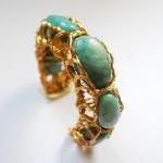 Amazonite Wire Wrapped Brac..