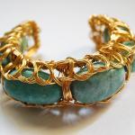 Amazonite Wire Wrapped Brac..